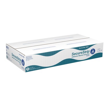 Closure Wound Strip Skin Closure Strip Secure Strip™ 1/4 X 3 Inch Nonwoven Material Flexible Strip White (50PK/BX 4BX/CS) by Dynarex Corporation  ID 3523